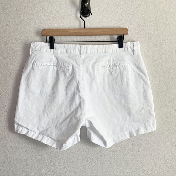 Old Navy White Cotton Blend Shorts Size 12 - Picture 3 of 8